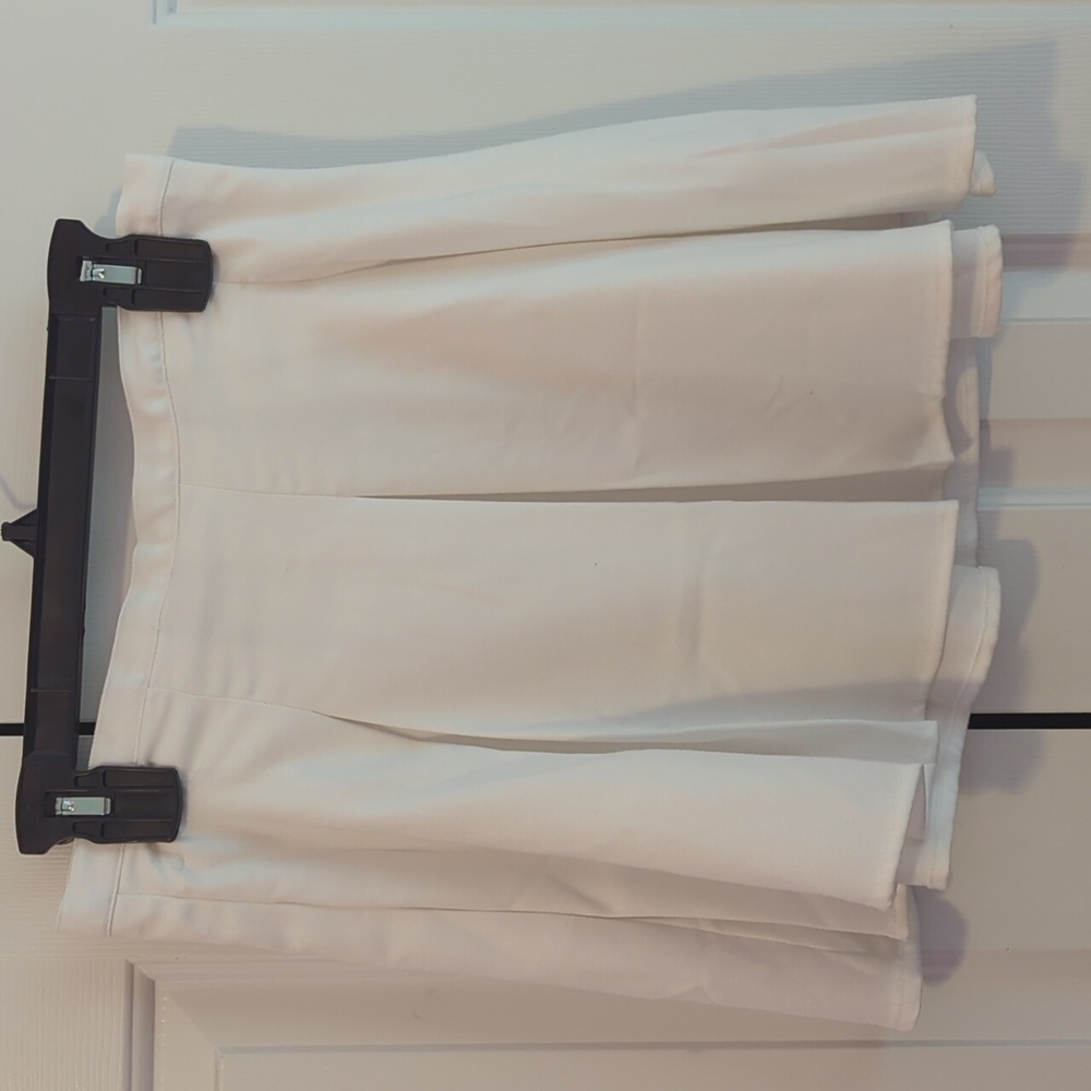 SO White Pleated Skater Mini Skirt